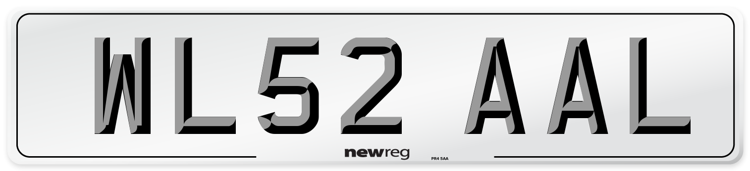 WL52 AAL Number Plate from New Reg